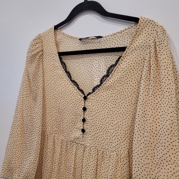 Zara Babydoll Polkadot Cocktail Dress Eur XS US XS extra small - Picture 3 of 6